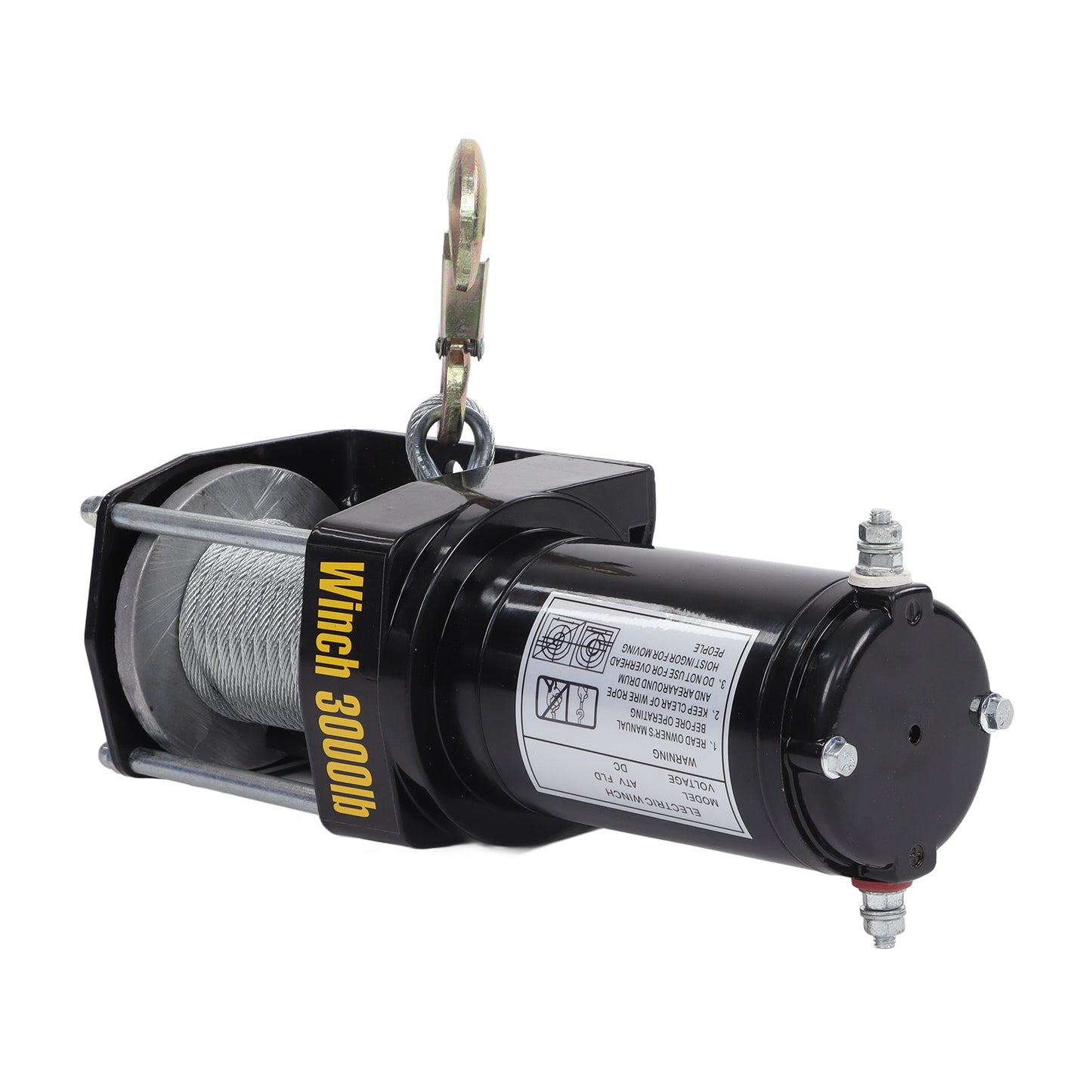 Electric Winch Kit 24V with Remote Steel Cable Mini Bracket 3000lbs for ATV UTV Accessories