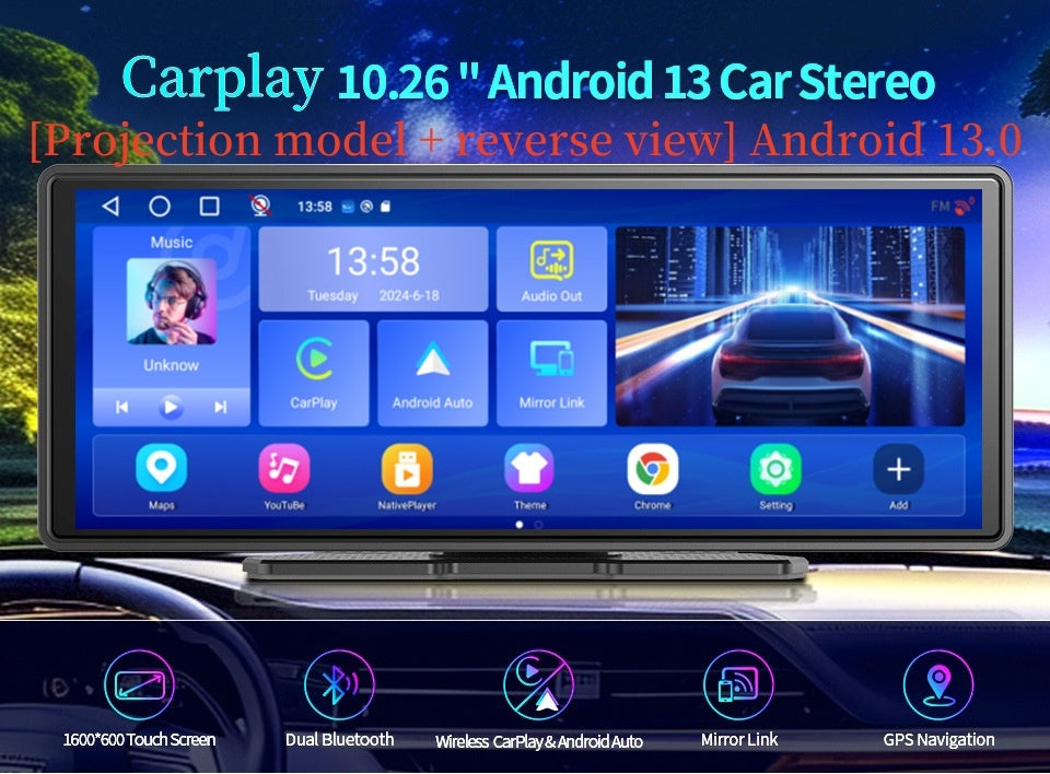 Reverse Rearview AUX Navigation Portable Car Recorder