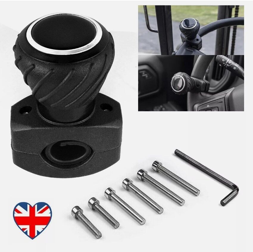Black Power Steering Wheel Aid Car Truck Lorry Handle Assister Knob Spinner Ball