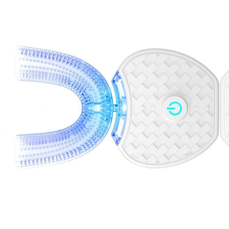 Brosse à dents électrique automatique intelligente à 360 degrés Brosse à dents de type U étanche Blanchiment de la lumière bleue Chargement USB