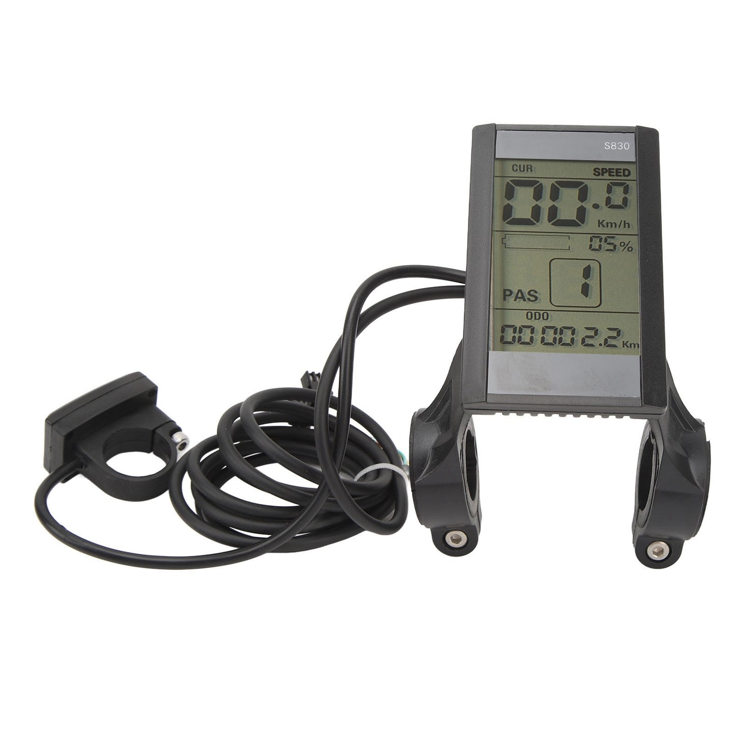 Electric Bike LCD Display Meter 24V 36V 48V Waterproof Multifunctional 22.2mm S830 LCD Display for Modification Accessories