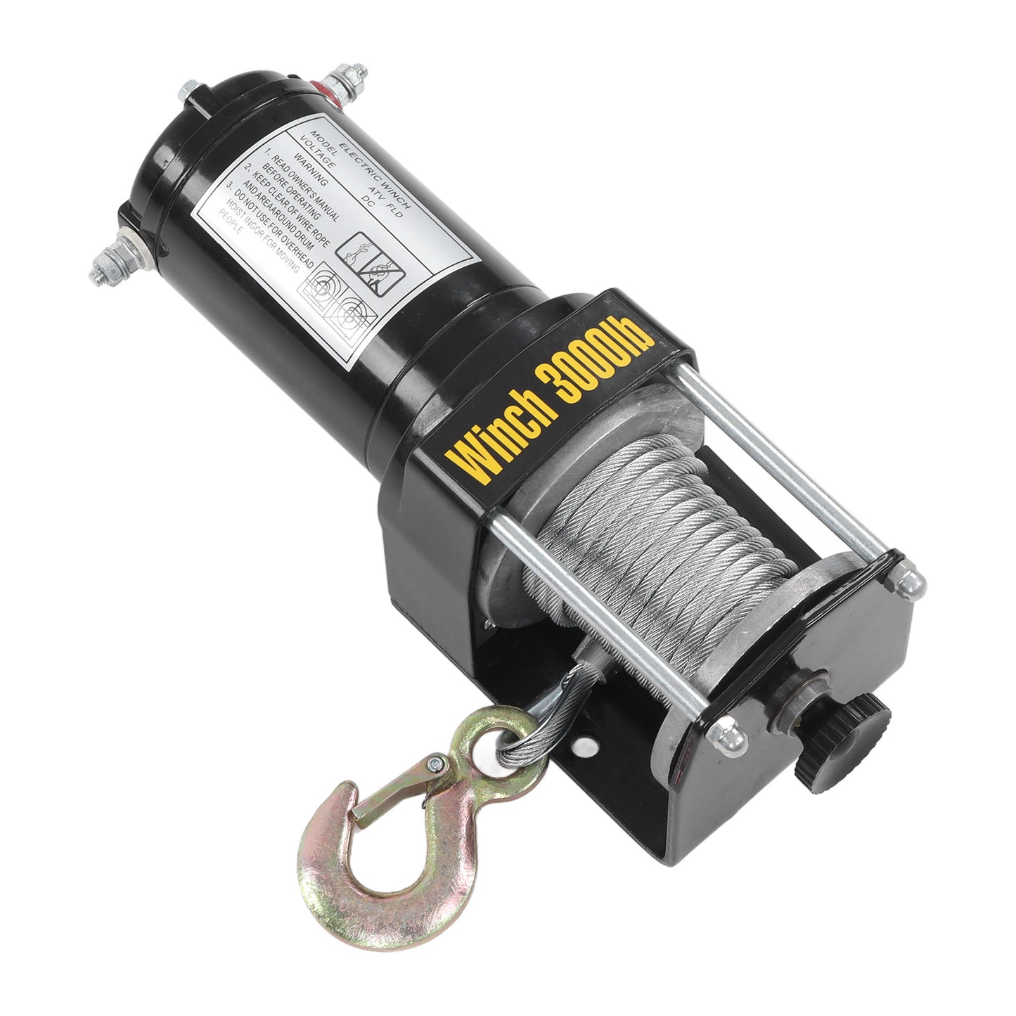 Electric Winch Kit 24V with Remote Steel Cable Mini Bracket 3000lbs for ATV UTV Accessories