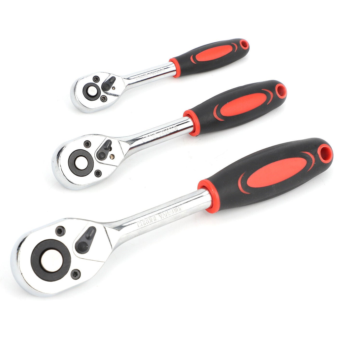 3 Piece 1-2 3-8 1-4 Ratchet Set Drive Heavy Duty Ratchet Socket UK