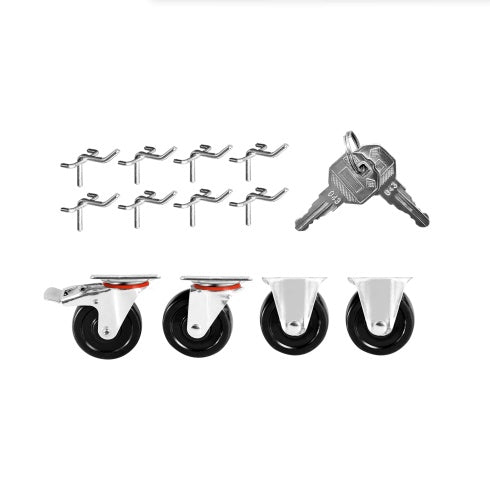 Chariot à outils roulant à 3 niveaux, chariot utilitaire robuste avec tiroir de rangement, chariot à outils de service commercial industriel pour mécaniciens, garage, entrepôt et atelier de réparation