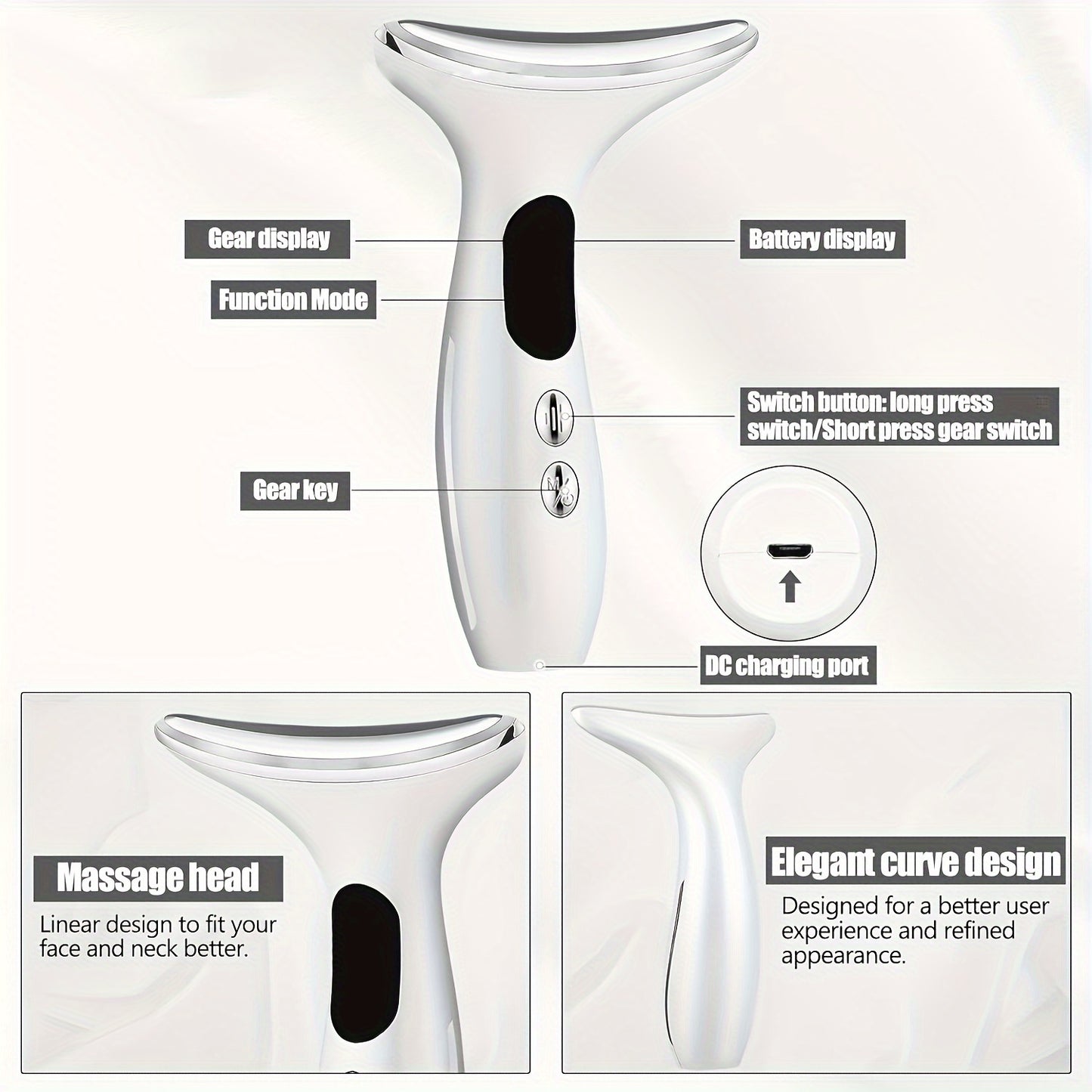 Customized Liquid Crystal Neck Device - White And Gel