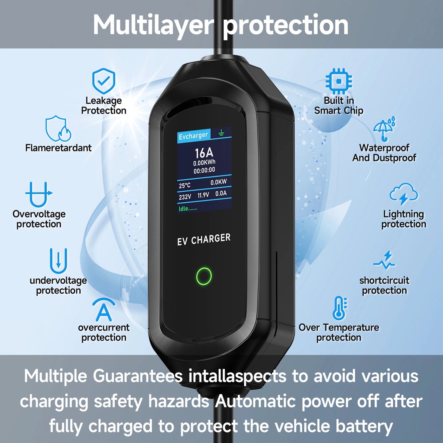 16A Single-phase American Standard New Energy Car Charger