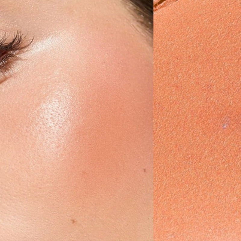 Round Blush Cream For Women's Single-color Nude Makeup, With Long-lasting Color, Natural Matte Finish And Enhanced Complexion