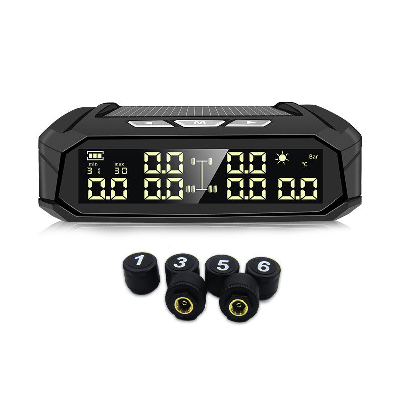 Moniteur de pression des pneus externe solaire pour 6 pneus de camions de camping-car