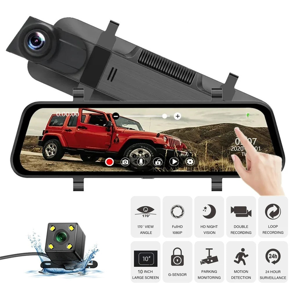10-inch Full Screen Car Front And Rear Double Lens