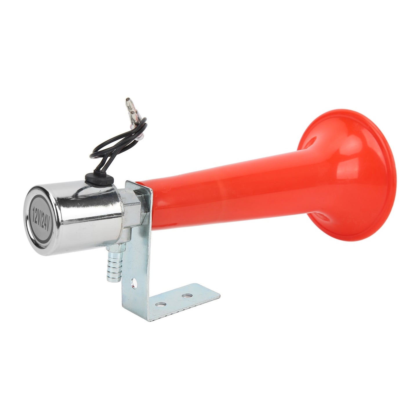180DB Red Air Horn Universal Purpose 12V/24V Caravan Pressure Whistle Horn for Cars Trucks SUVs Motorcycles