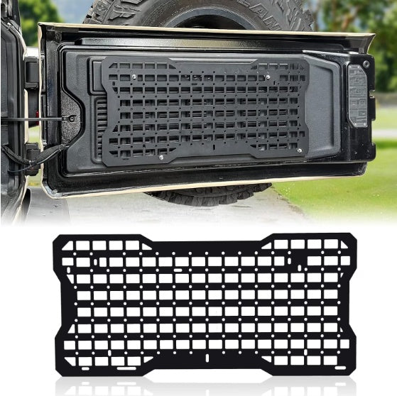 Panneau tactique de hayon pour kit d'outils de hayon Wrangler, supports de rangement compatibles avec Wrangler 2007-2022 JK JKU 2018-2022 JL JLU