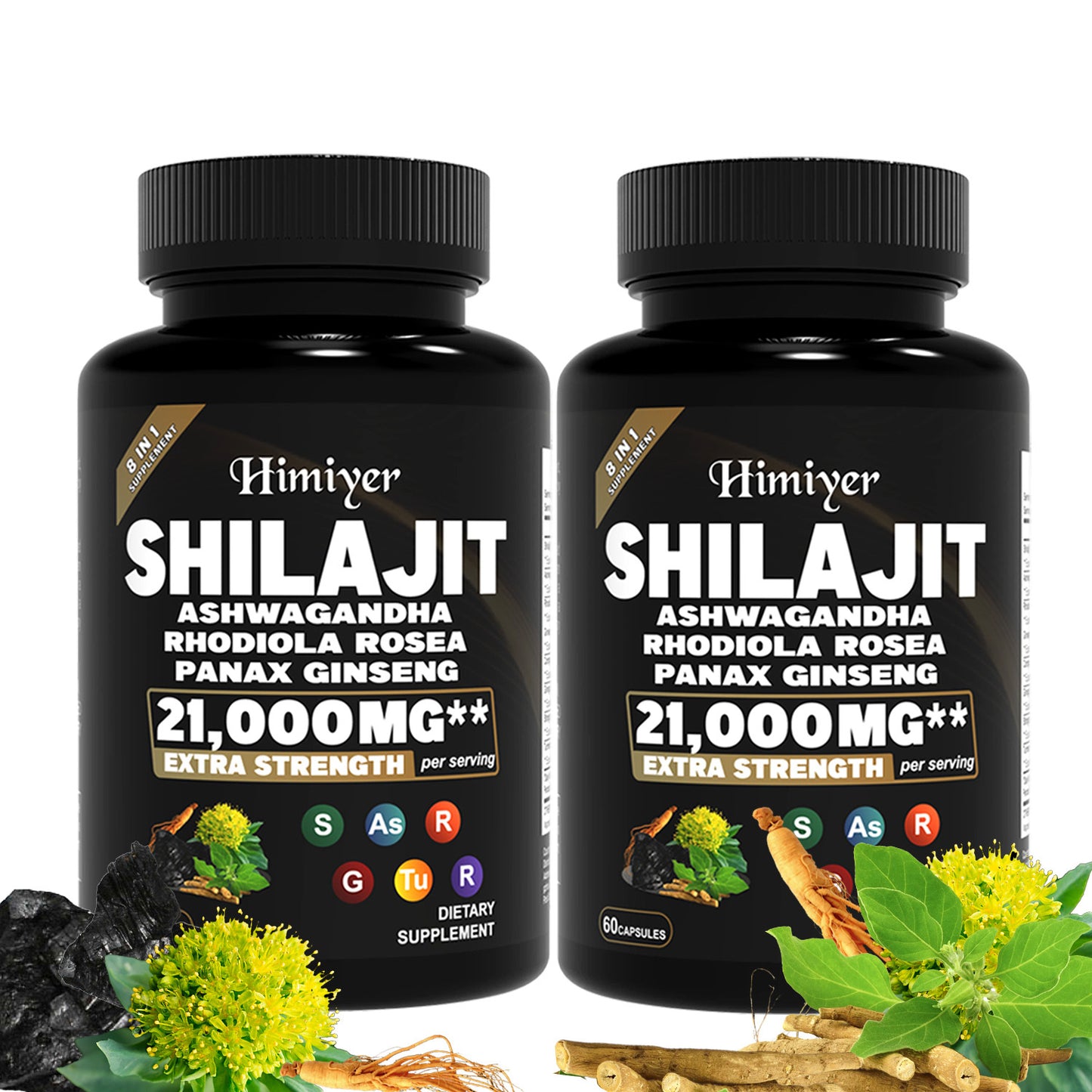 SHILAJIT ASHWAGANDHARHODIOLA ROSEAPANAX GINSENG21,000MG