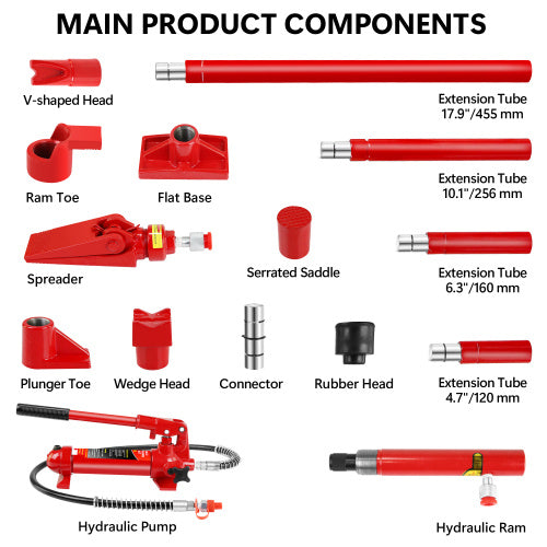 4 Ton Porta Power Kit, Portable Hydraulic Jack With Tubing Unavailable Platforms- Welfel , Temu