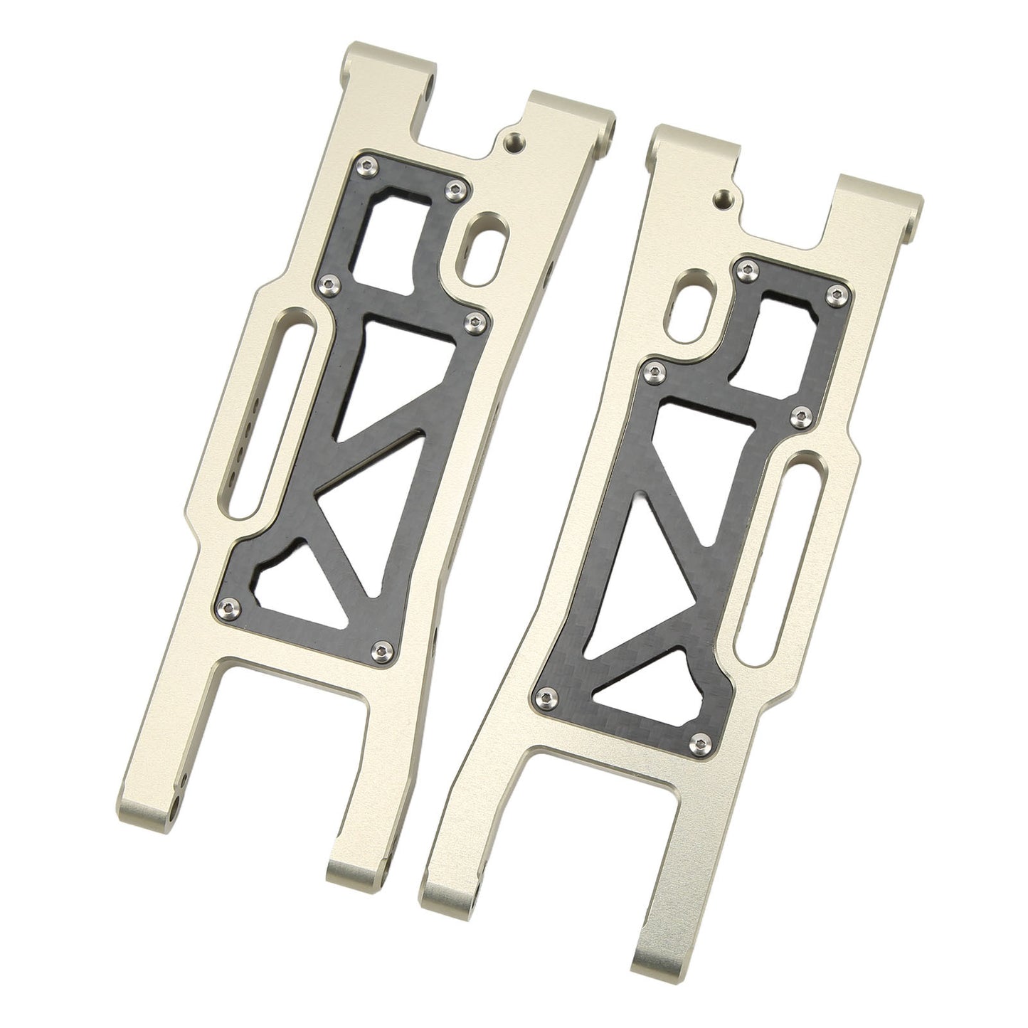 Bras oscillant avant RC 2 pièces, bras de suspension à absorption des chocs haute résistance pour camion Traxxas Sledge 1/8 95076 4 titane