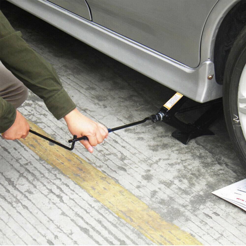 2 Ton Scissor Jack Car Van Wind Up Tyre Lift Handle Emergency Reparing Tool Kit