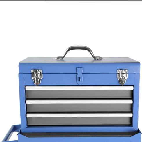 Rolling Garage Workshop Tool Organizer Detachable 3 Drawer Tool Chest With Large Storage Cabinet And Adjustable Shelf