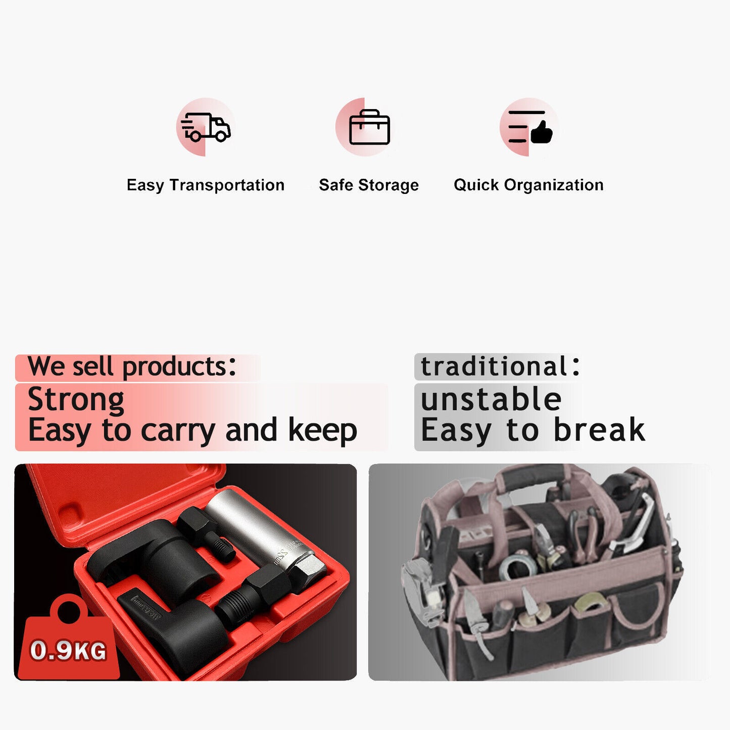 5Pcs 22mm Lambda Oxygen Sensor Socket Remove Set Kit Thread Chasers Tool W Case