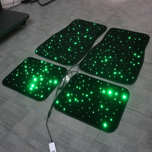 Tapis de sol de voiture lumineux en fibre optique en forme de souffle de bébé