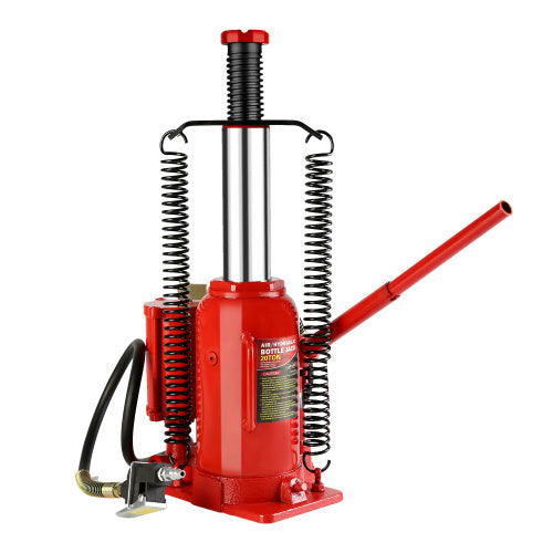 20 Ton Pneumatic Hydraulic Bottle Jack With Hand Pump For Maintenance Of Automobiles, Farm Vehicles, Heavy Trucks, Mobile Machinery And Heavy Equipment Unavailable Platforms- Welfel , Temu