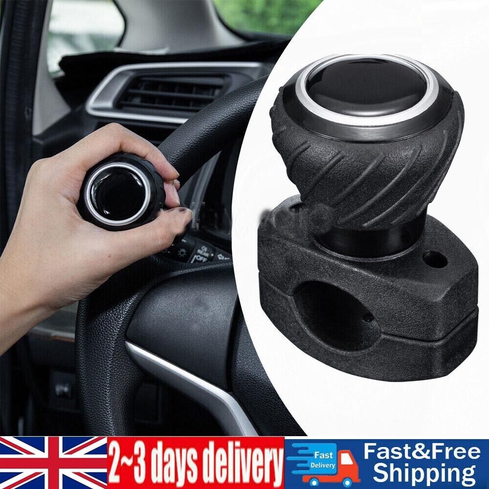 Black Power Steering Wheel Aid Car Truck Lorry Handle Assister Knob Spinner Ball