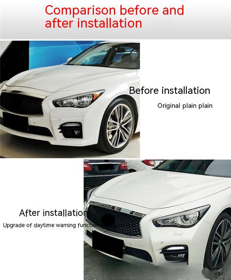 Applicable To Q50 Or Q50L Front Bumper LED Turn Signal Q70 Front Bumper FogDaytime Running Lamp