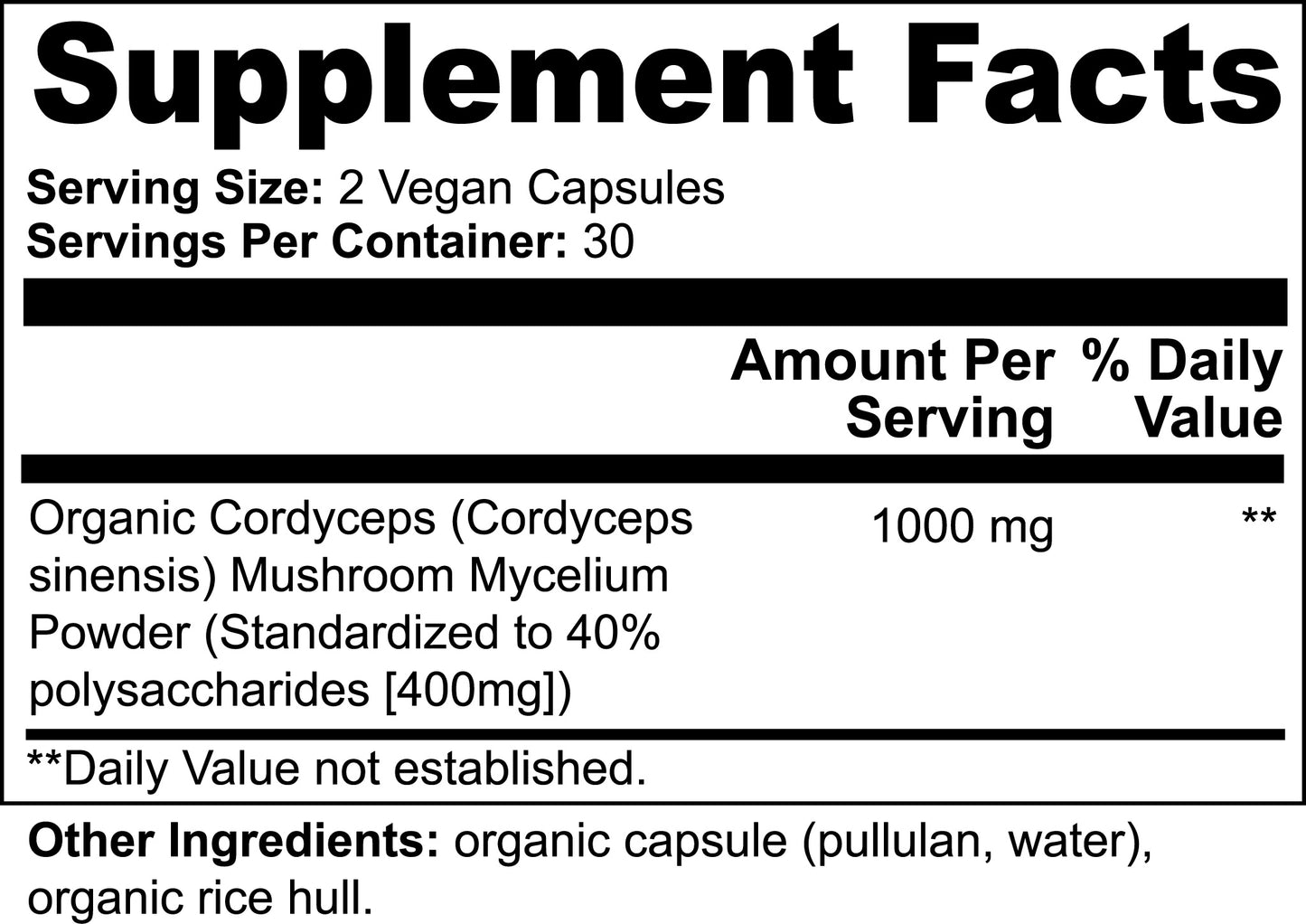 Premium Cordyceps Mushroom Immune Boost, Energy, And Recovery Support