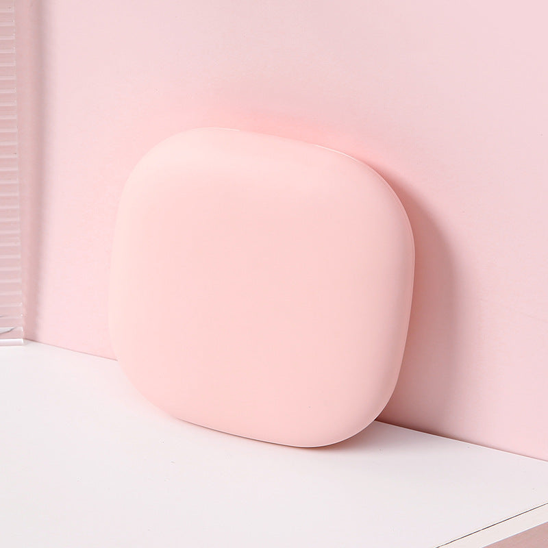 Pocet Makeup Mirror Touch Compact Led 3 Colors Mini Foldable Cosmetic Charge Makeup Mirror With Light Magnifying Small Pocket Travel