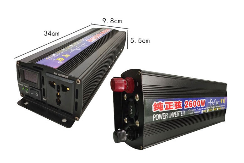 Pure Sine Wave Inverter 12V24V48V To 220V4000W Home Car Solar Inverter