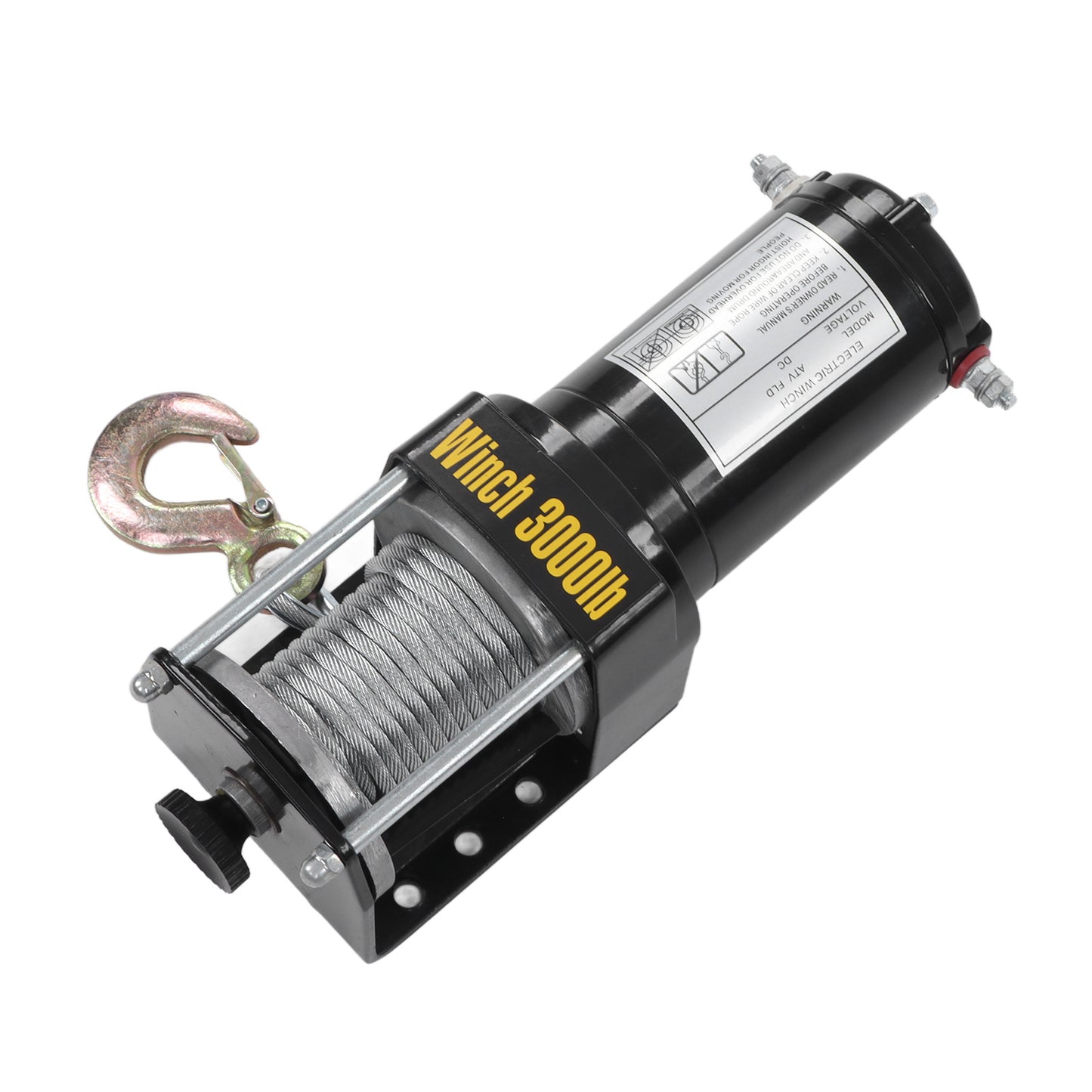 Electric Winch Kit 24V with Remote Steel Cable Mini Bracket 3000lbs for ATV UTV Accessories