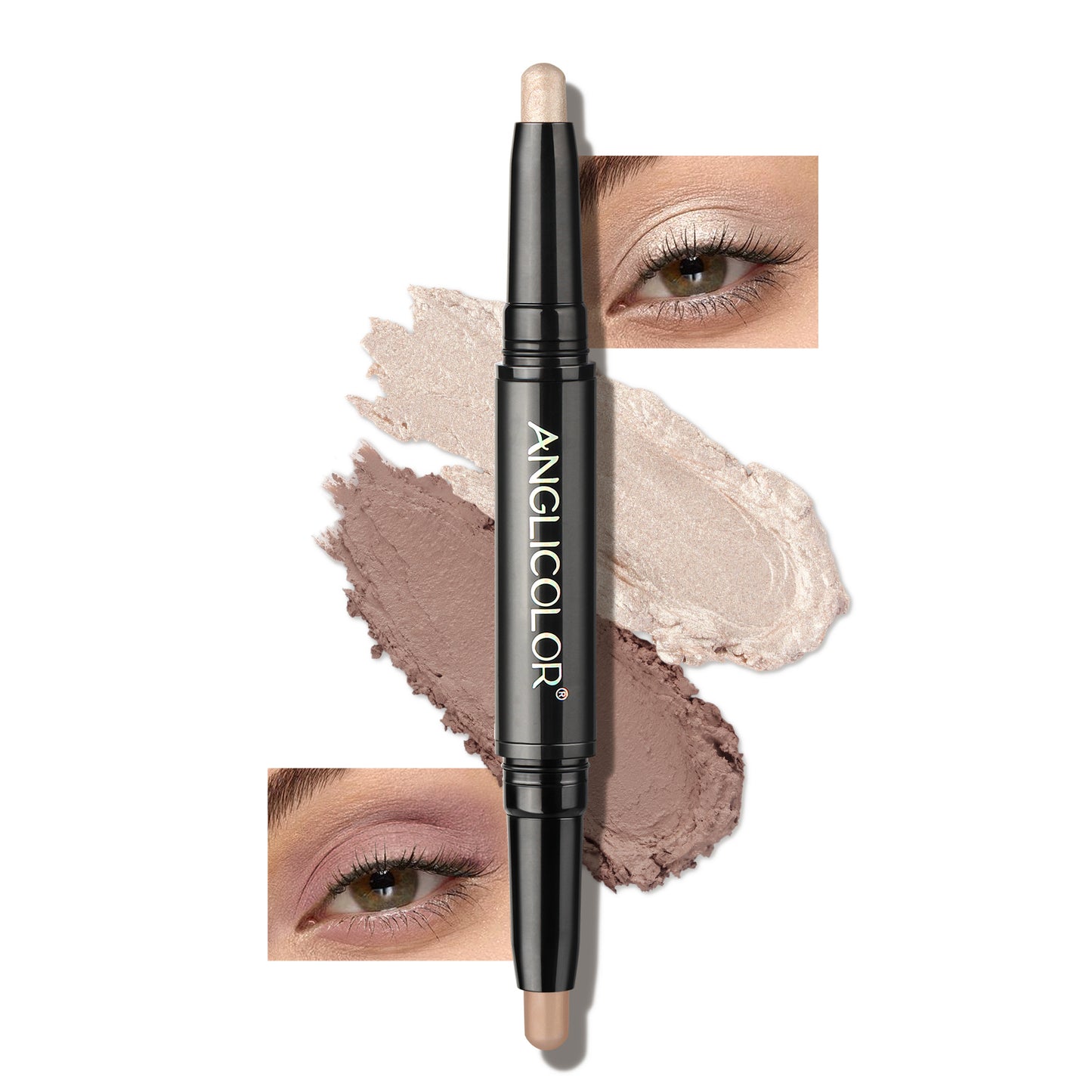 Double-headed Eye Shadow Stick Eye Makeup Pearlescent Waterproof Non-smudge Brightening Highlight Eye Shadow Stick