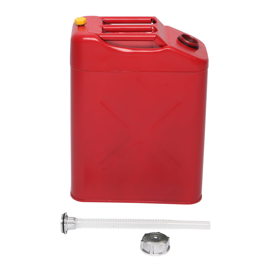 20L 0.6mm Oil Drum Red With Plastic Oil Pouring Pipe