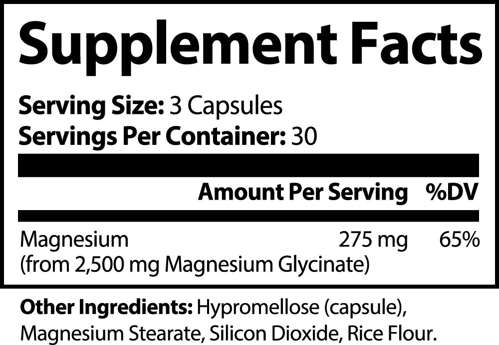 Magnesium Glycinate 90 Capsules