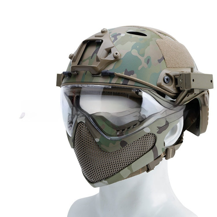 Simple Loading And Unloading Mask Integrated Helmet