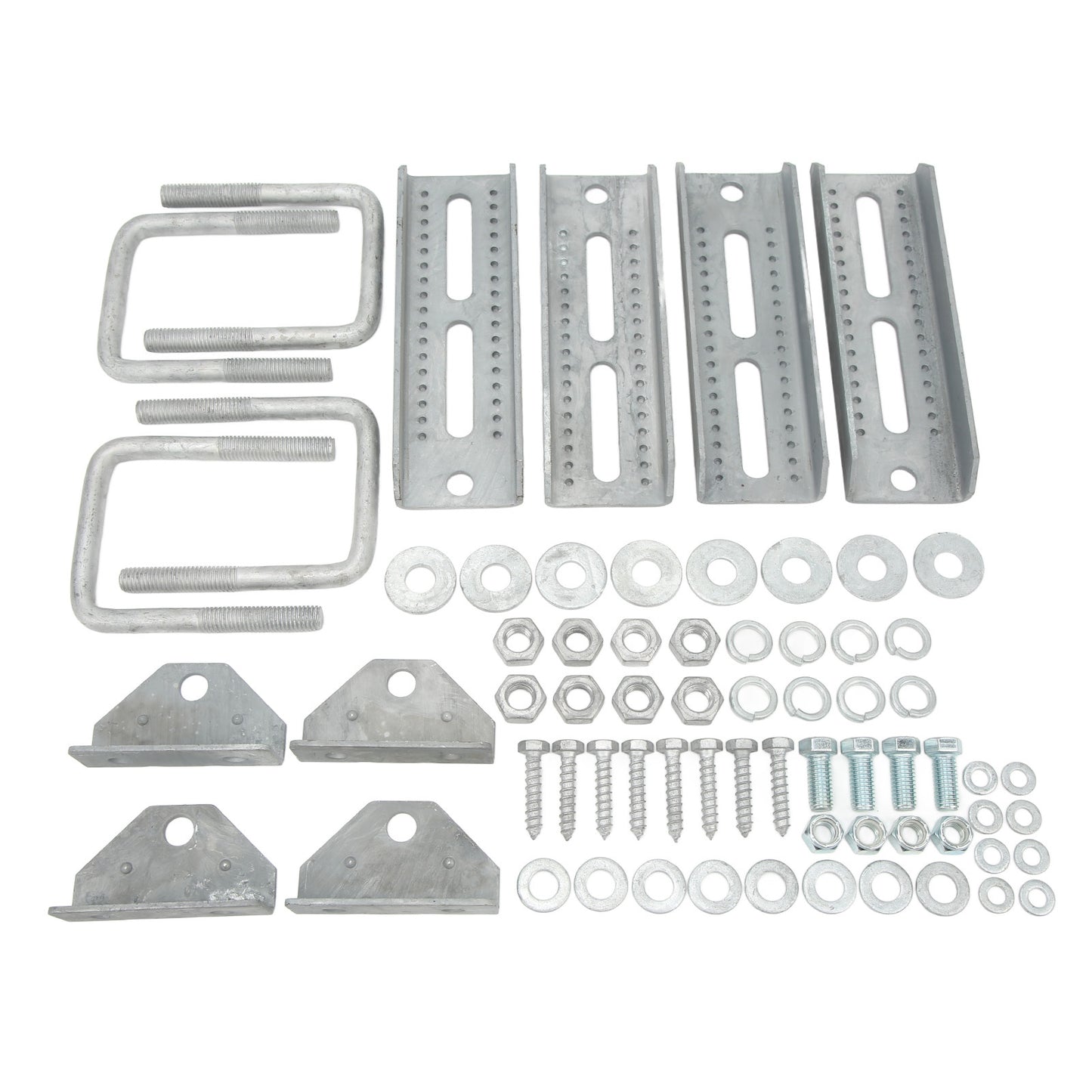 Galvanized Swivel Bunk Bracket Kit Adjustable Sturdy Construction for 3x3 Boat Trailer Cross Member