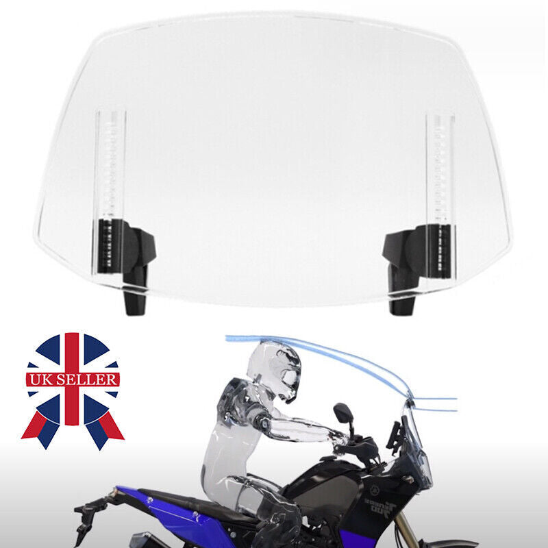 Motorcycle Clip On Windshield Wind Screen Deflector Extension Spoiler L