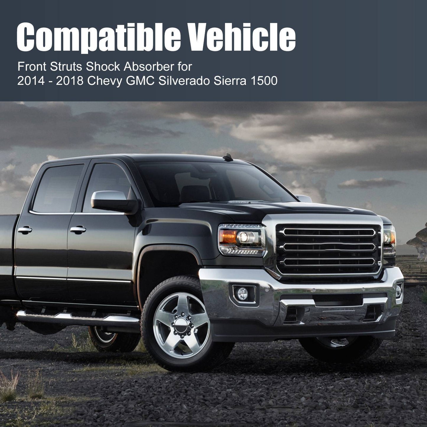 For Chevy GMC Silverado Sierra 1500 4WD Front Struts Assembly Rear Shocks