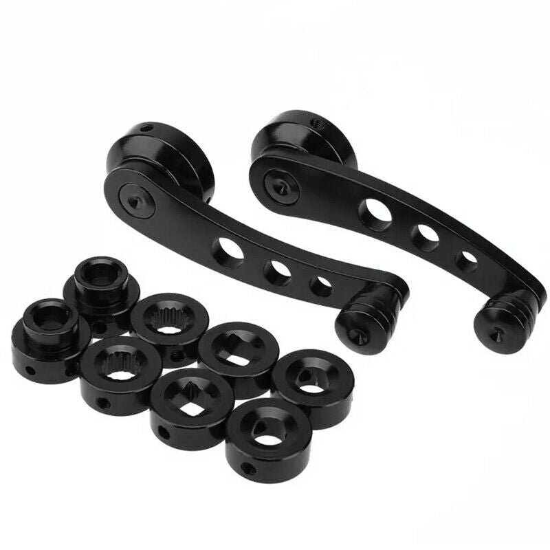 Pair Black Car Truck Window Door Winder Riser Crank Handle Riser Alloy Universal