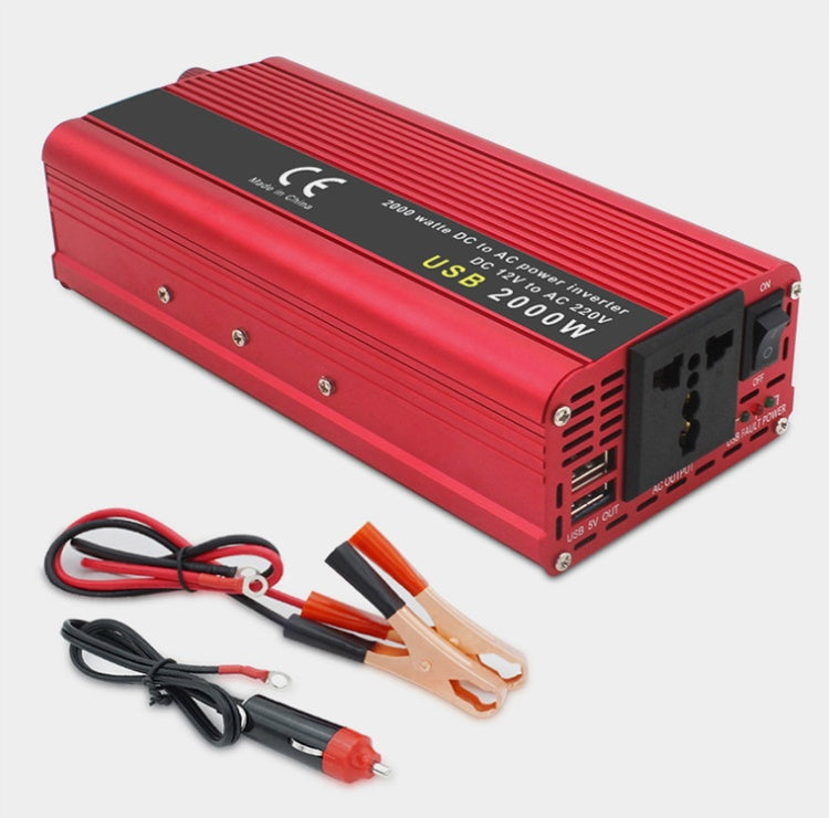 Sine Wave Inverter Dual Usb 2000W Power Converter Dc 12V 24V Portable Car Inverter