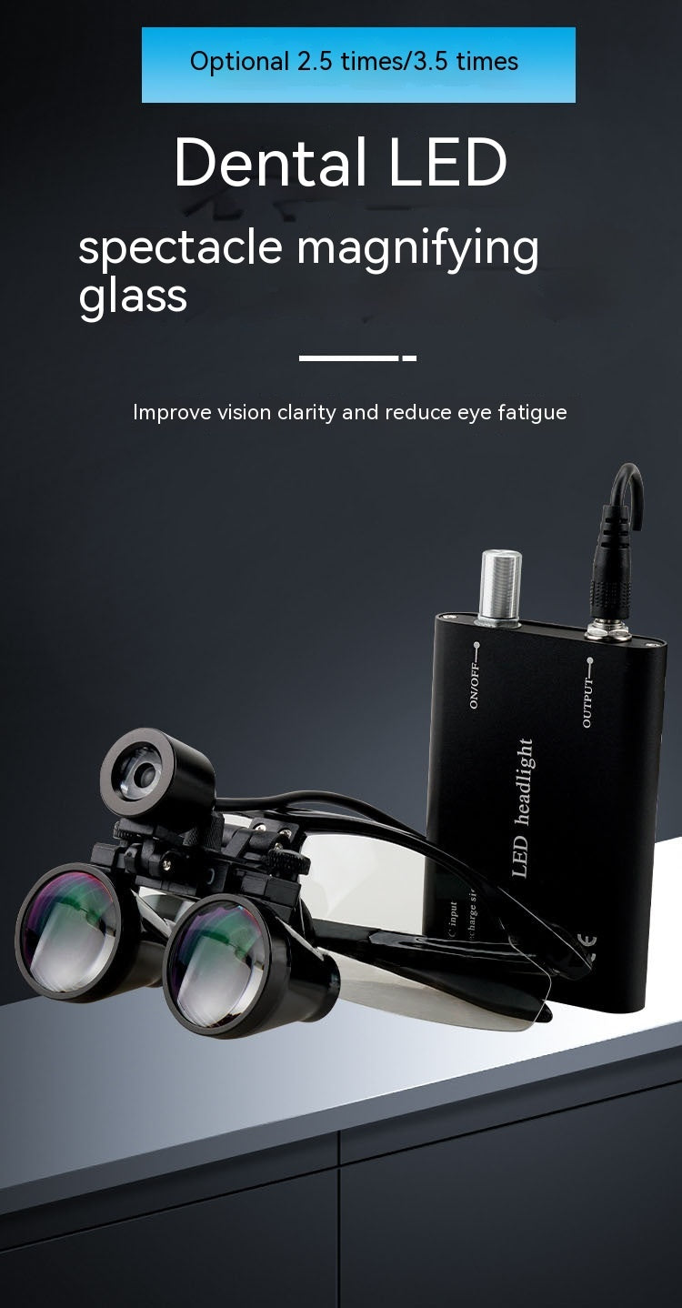 Led Magnifying Glass Head-mounted Dental