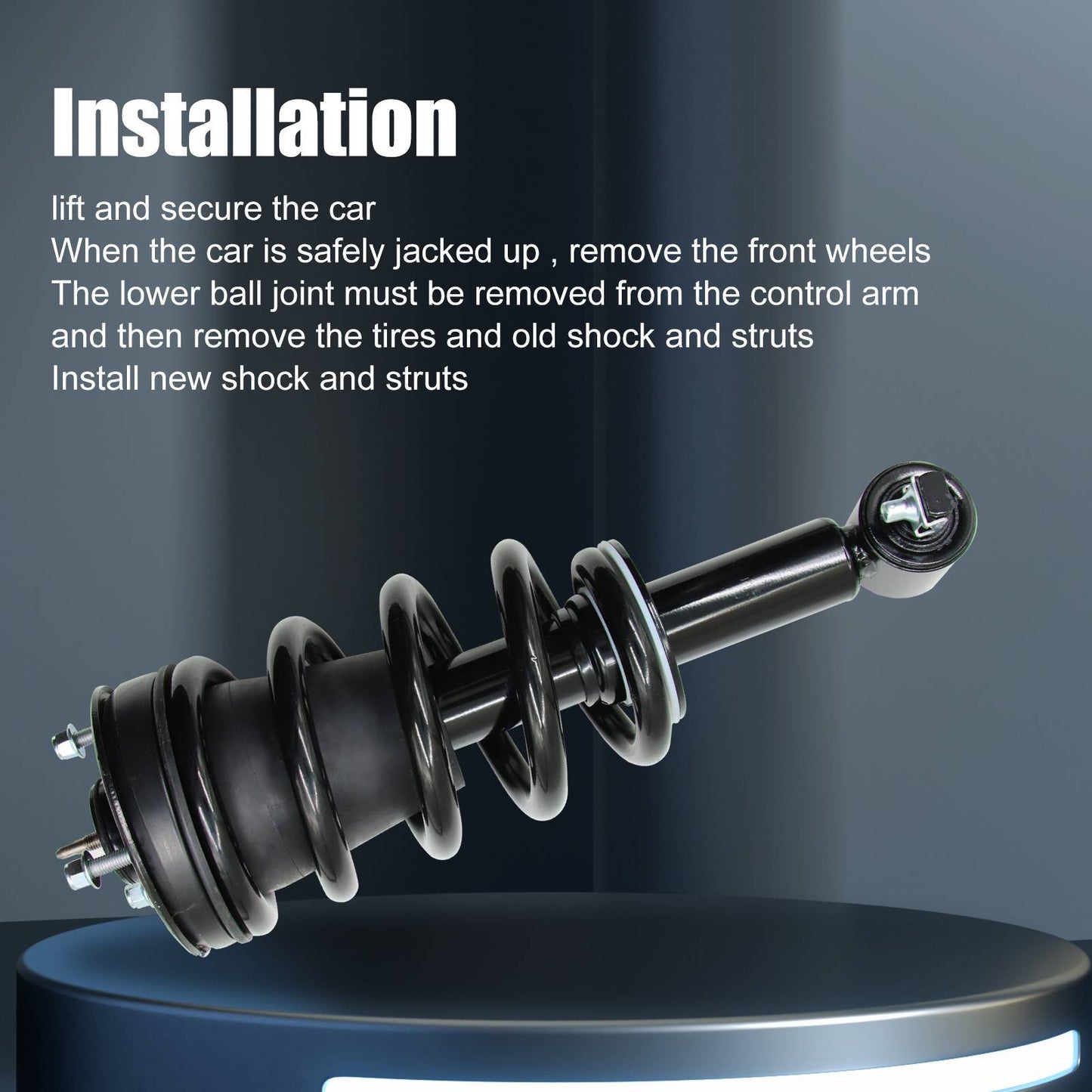 For Chevy GMC Silverado Sierra 1500 4WD Front Struts Assembly Rear Shocks