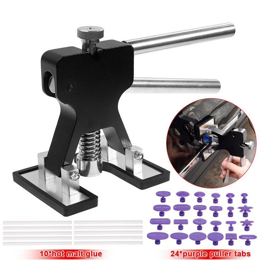 35PC Paintless Auto Car Body Kit Dent Puller Lifter Hail Removal Tools GlueTabs