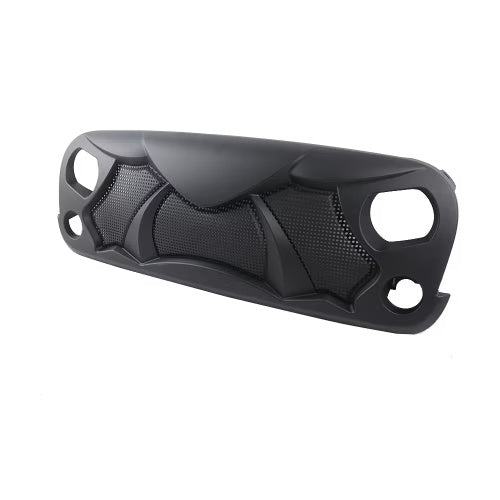 Halloween Front Grille Grid Grill For Wrangler Rubicon Sahara Sport JKJKU, Matte Black