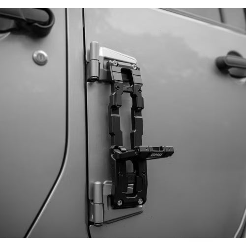 OMU Genesis Series Door Hinge Step Aluminum Folding Foot Pedal For Wrangler JK JL
