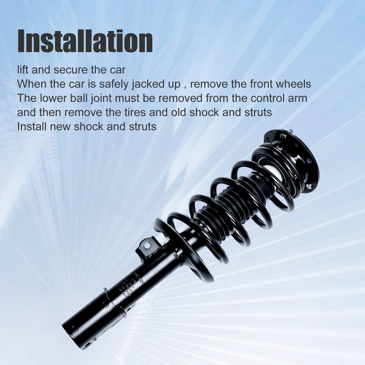 Set 2 Front Struts Shocks Coil Springs For 2003-2008 Matrix Pontiac Vibe