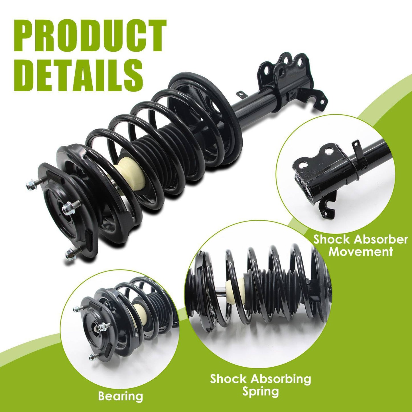 Front Struts W Coil Spring For 1993 - 2002 Chevrolet Geo Prizm Corolla