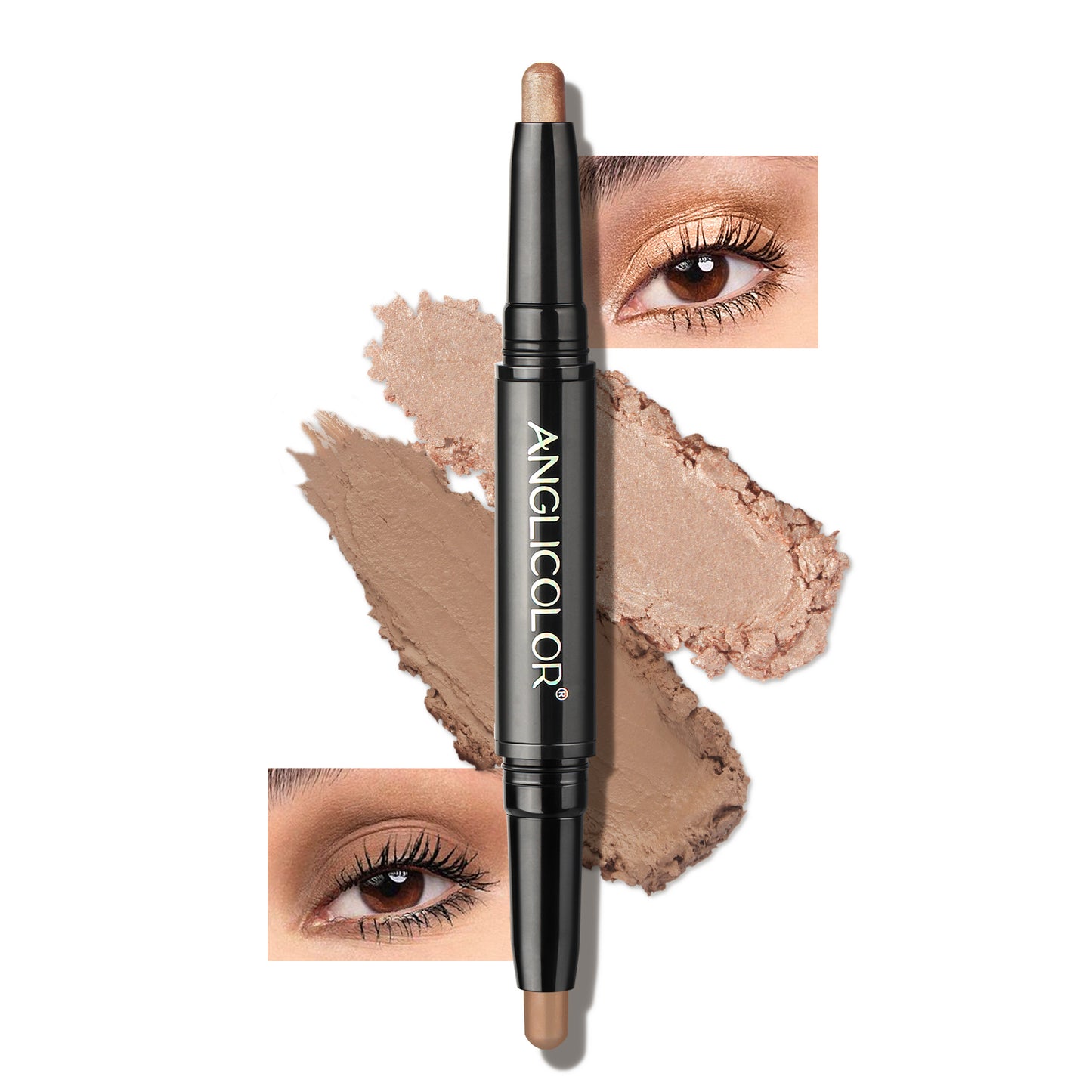 Double-headed Eye Shadow Stick Eye Makeup Pearlescent Waterproof Non-smudge Brightening Highlight Eye Shadow Stick