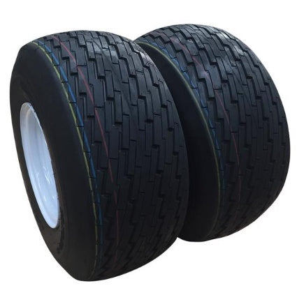 G33003354 ZY 18x8.50-8 4PR 4LUG QM510X2 White Rim Wheels MP