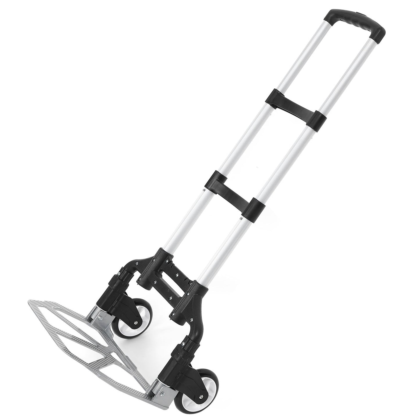 Heavy Duty Hand Truck 80KG Folding Compact Aluminium Hand Truck Luggage Cart Wheel Collapsible
