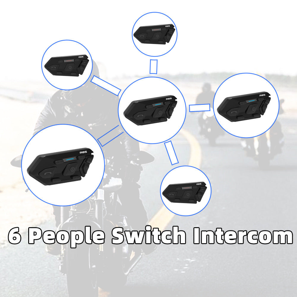Waterproof Motorcycle Helmet Bluetooth-compatible Riding Wireless Intercom Headset