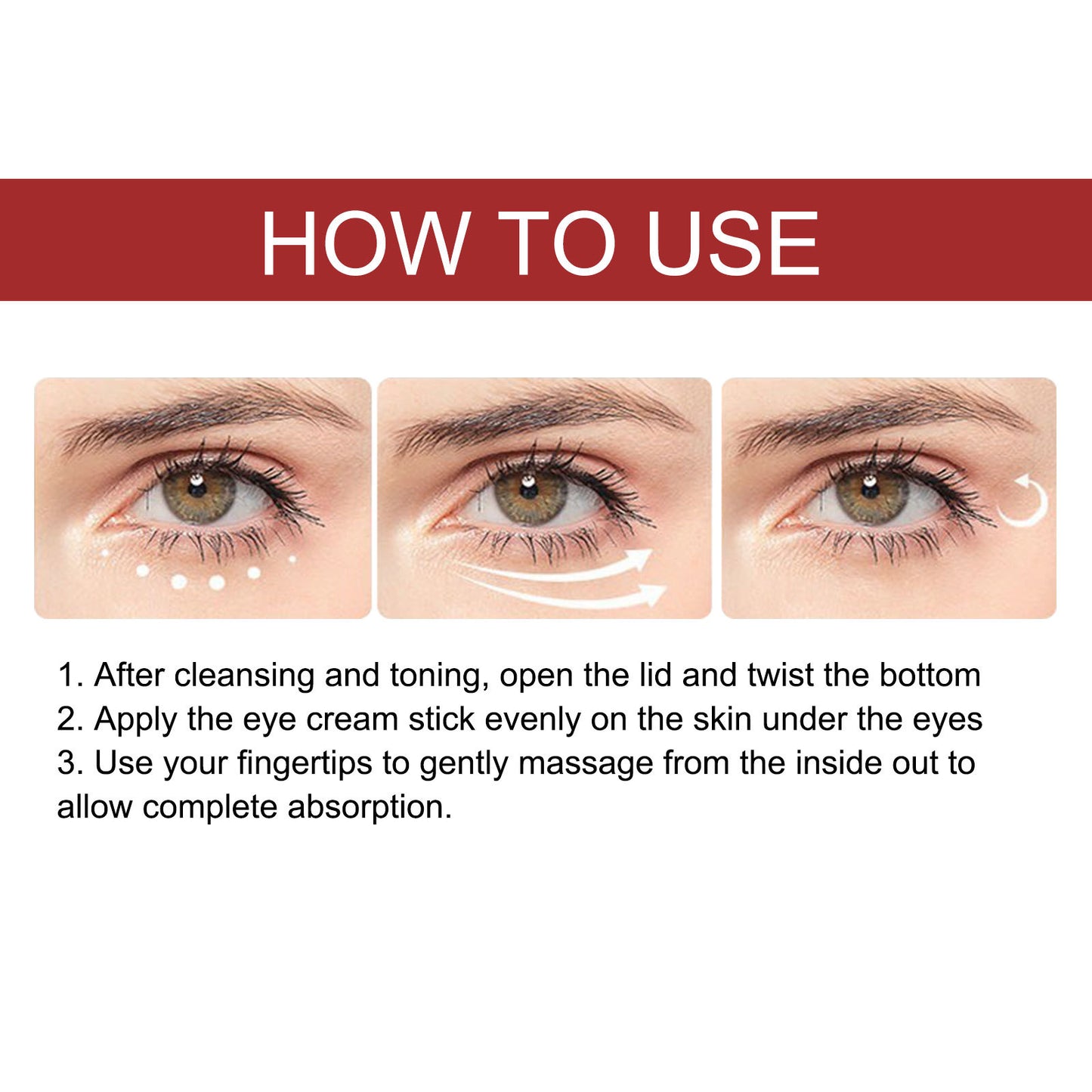 EELHOE Retinol Eye Cream Stick Helps To Reduce Fine Lines, Eye Bags, And Dark Circles While Providing Hydration And Moisturization To Firm The Skin Around The Eyes